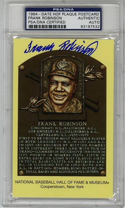 Frank Robinson SIGNED Baseball Hall of Fame Plaque Orioles PSA/DNA AUTOGRAPHED - Image 1 of 1