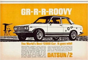 Print Ad Datsun/2 1969 Nissan Half-Page Magazine 10"x7" - Picture 1 of 1