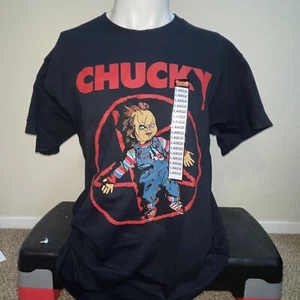 Camiseta Chucky Childs Play Ripple Junction Negra con Pentagrama Para Hombres Grande Nueva con Etiquetas Spencers - Imagen 1 de 3