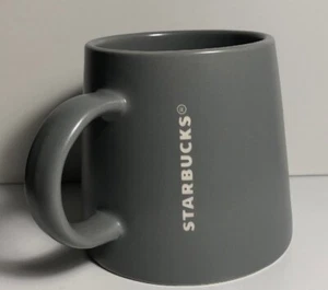 2013 Starbucks Medium (Slate) Gray Tapered/ Wide Base Embossed Mug 16 oz. - Picture 1 of 4