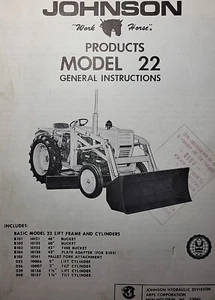 Johnson model 22 Front End Loader Compact Farm Tractor Owner & Parts Manual - Picture 1 of 3