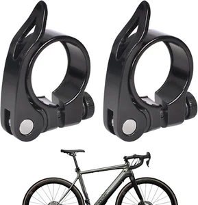 2 Stück Sattelkloben Aluminium Legierung, Schnellspanner Sattelklemme, Fahrrad S - Bild 1 von 7