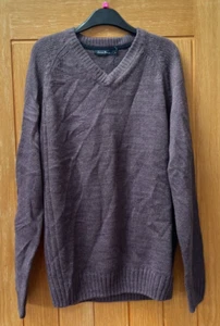 JAMES PRINGLE MENS PURPLE LAVENDER V NECK JUMPER MEDIUM - CHEST 40" - Picture 1 of 6
