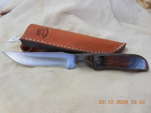 ANZA HANDMADE FIXED BLADE KNIFE LAMINATE WOOD HANDLE #859 NEW MODEL - Picture 1 of 10