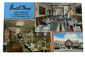Vintage -SMITH BROS. FISH SHANTY RESTAURANT-Port Washington Wisconsin WI (P92) - Picture 1 of 5