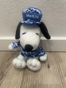 Metlife Snoopy Military Navy Blue Camouflage Blueberries Plush Dog Peanuts 2011 - Picture 1 of 11