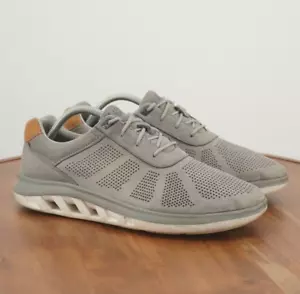 Johnston Murphy Mens Active U-Throat Sneakers Shoes Lace Up Gray Leather 9M - Picture 1 of 9