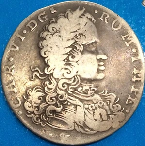 Napoli Tari 1715 20 grana Italy CARLO VI Habsburgo silver - Picture 1 of 8