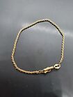 14k Gold Rope Bracelet (6.5 Inches) 1mm