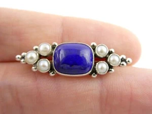 Spilla spilla Janice Girardi Designs JGD argento sterling perlazzuli 3,8 g 1,25 pollici - Foto 1 di 12