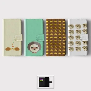 CASE FOR IPHONE 15 14 13 12 11 SE PRO MAX WALLET FLIP PHONE COVER HEDGEHOG CUTE - Picture 1 of 6