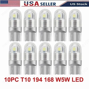 10PC T10 194 168 W5W LED License Plate Interior Light Bulbs 6500K White US SHIP - Picture 1 of 7