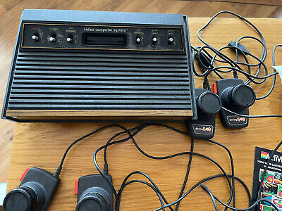 Vintage Atari CX-2600 Video Computer System Games Controllers And Sky Attack • 28.45€