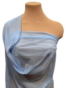 POWER MESH STRETCH FABRIC BABY BLUE 58" WIDE BTY , COSTUME, DANCE, FORMAL - Picture 1 of 1