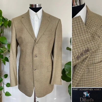 Chaqueta Abrigo Deportivo de Lana Blazer de Tres Botones Hart Schaffner Marx Para Hombres Talla 42L Foto 1 de 4
