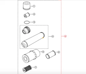 Filterset 500 Stunden für Multiquip Rammax RX1575 Grabenwalzen 4-760099 - Bild 1 von 1