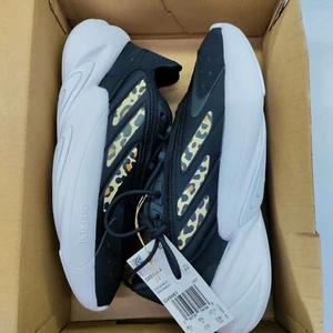 Adidas Originals Ozelia J Black with Cheetah accents Women Casual GV8961 Size 5 - Picture 1 of 7