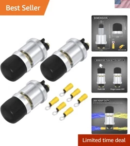 Reliable 12V Push Button Moments Switch - Waterproof for Automotive & Marine - Picture 1 of 8