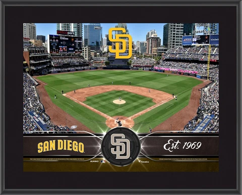 San Diego Padres 10" x 13" 2020 Logo Sublimated Team Stadium Plaque Cover