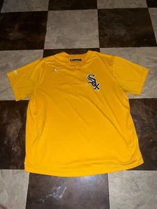 Vintage TEAM MLB Chicago White Sox Pullover Jersey Mens: XXL Gold NIKE Yellow 15 - Picture 1 of 9