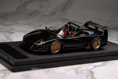 Top Marques 1:43BlackFerrari F40 LM Barchetta Beurlys 1987 Diecast Car Collection Foto 1 de 2