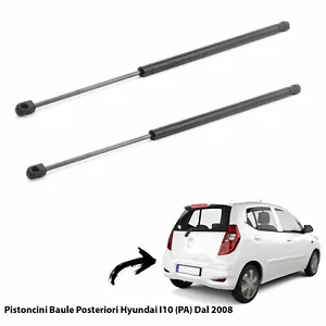 2 MOLLE A GAS PISTONI PISTONCINI PORTELONE BAGAGLI HYUNDAI I10 (PA) 2008 - Foto 1 di 1