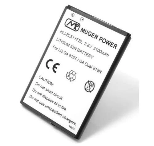 Batería extendida delgada OEM Mugen Power 3100 mAh para LG G4 VS986 Verizon Sprint G-4 Foto 1 de 1
