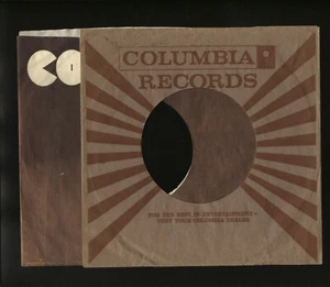 2 pcs - Columbia Records Original Company 7" 45RPM Paper Sleeves - Lot - Used - Picture 1 of 2