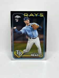 2024 Topps Chrome Baseball RC Rookie Curtis Mead #209 Tampa Bay Rays - Picture 1 of 2