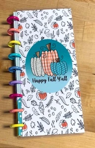 Juego de cubiertas de otoño Happy Fall Y'all Pumpkins 4 usos con media hoja NB Happy Planner- - Imagen 1 de 4