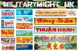 1/32 1/35 SCALE VIETNAM WAR BUSINESS SHOP SIGNS DIORAMA DECALS - Picture 1 of 1