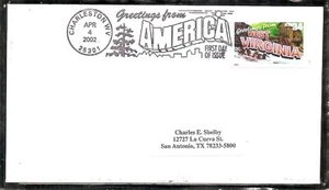 US SC # 3608 Greetings From America FDC - West Virginia - No Cachet 1 - Picture 1 of 1