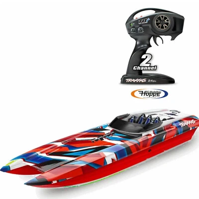 Traxxas TRX57046-4REDR Catamaran DCB M41 Rennboot Brushless Rot ohne Akku/Lader - Bild 1 von 4