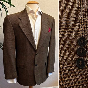 UNGARO PARIS MENS BLAZER SIZE 38 VINTAGE GLEN CHECK PLAID SPORT COAT JACKET - Picture 1 of 13