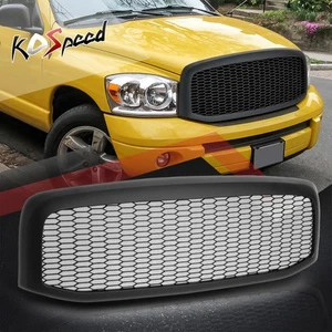 Matte Black Honeycomb Mesh Front Bumper Grille for 06-09 Dodge Ram 1500-3500 - Bild 1 von 5