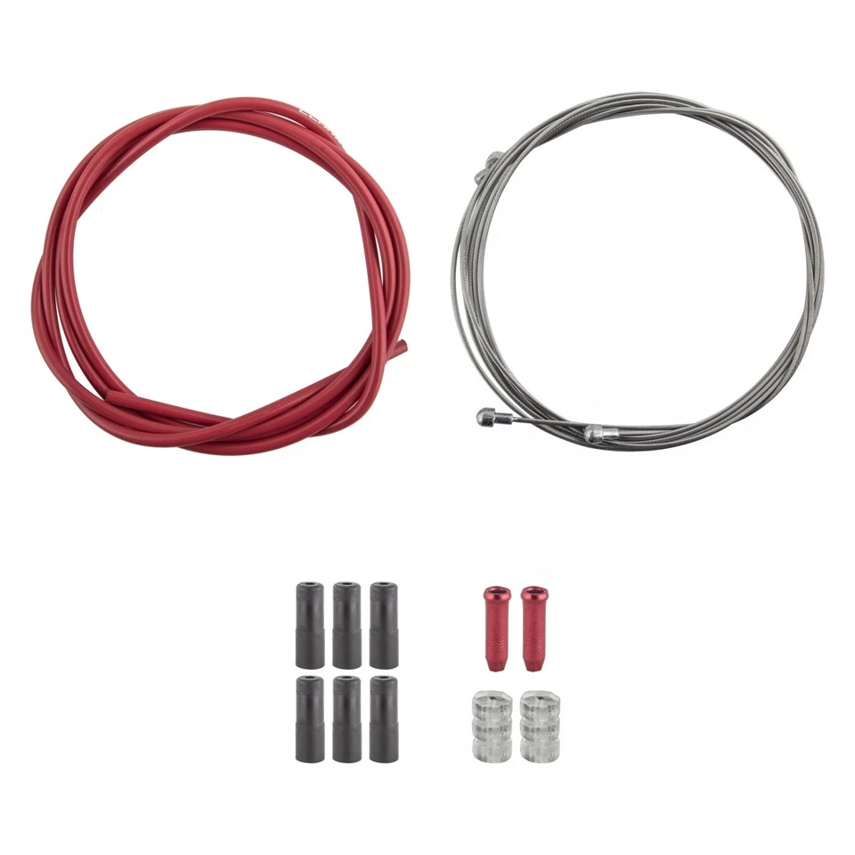 Clarks Cables Stainless Steel Sport Brake Kit Front or Rear 2100mm 1.5mm SS Red