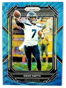 2022 Panini Prizm Geno Smith BLUE Wave Prizm Card SP #/199 Seahawks Star! - Picture 1 of 3