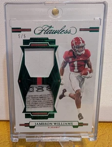 2022 Flawless Collegiate Jameson Williams RC Laundry Tag Patch /5 RC - Picture 1 of 2