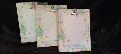 JUEGO DE 4 MARCOS DE CLIP DE LONA PORTA NOTAS NUEVOS [T16] Foto 1 de 4