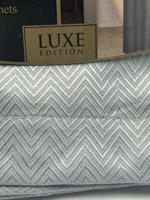 CORTINA DE DUCHA TELA TEJIDO GOFRE SÓLIDO AZUL GRIS PESADO 72x72 EDICIÓN DE LUJO Foto 1 de 4