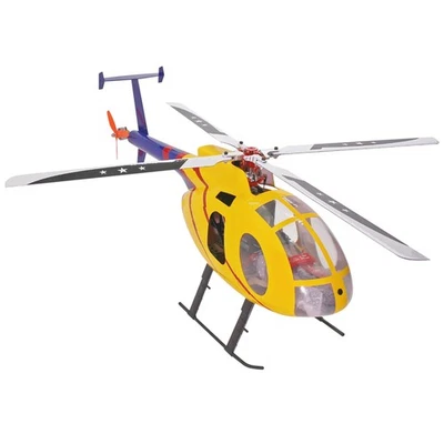 FlishRC Hubschrauber Hughes MD-500E 450 Gelb GPS 680mm RTF RC Einsteiger Helicop - Bild 1 von 3