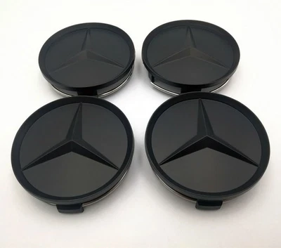 4pcs Wheel Rim Cover Centre Hub Caps Emblem 75mm Fit For Mercedes-Benz A C E GLK - Image 1 of 4