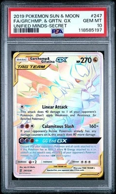 Garchomp & Giratina GX (Secret) 247/236 Sm-Unified Minds Holo PSA 10 - Image 1 of 2