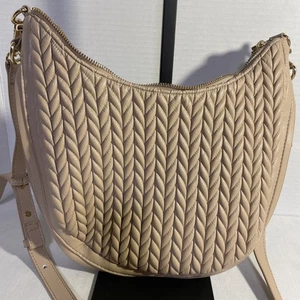 Bandolera INC imitación cuero beige con herrajes dorados - Imagen 1 de 13