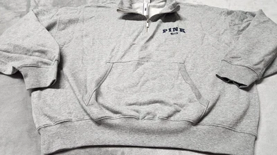 Suéter Victoria's Secret ROSA Grande Gris Jaspeado Vellón Hiedra Cuarto Cremallera Nuevo con Etiquetas Foto 1 de 4