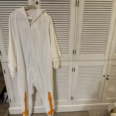 Bird costume One piece zippered - White, Women’s Large W/ Hood - Mask Included - Image 1 of 4