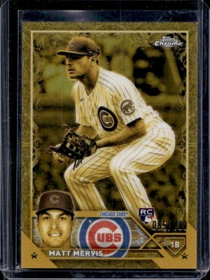 2023 Topps Gilded Collection Matt Mervis RC Rookie #65/199 Cubs - Image 1 of 2