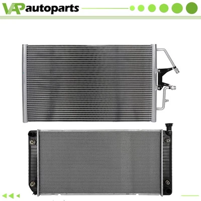 For 1996-2000 Chevrolet C2500 C3500 Aluminium Radiator & A/C Condenser Assembly - Image 1 of 4