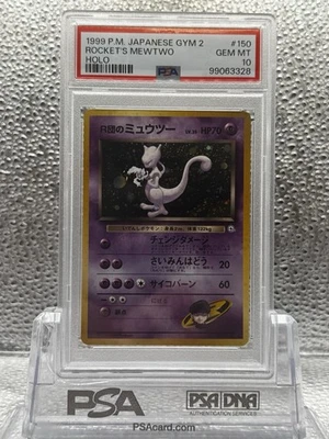 Pokemon PSA 10 Rocket’s Mewtwo Japanese Gym 2 Holo Rare - Image 1 of 2