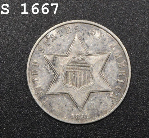 1861 Three-Cent Piece (Trime) "AU Rotated Die Rev" Cover